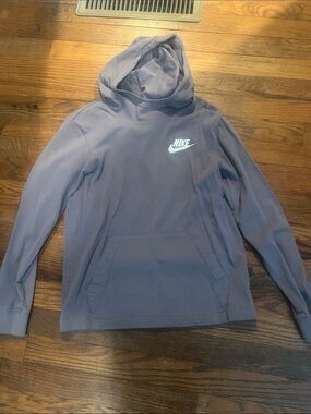 Nike Lavender-Gray Hooded Sweatshirt with White Swoosh